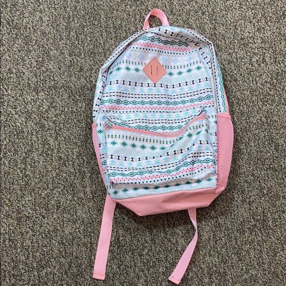 OLIVET Pink and White Patterned Kids Backpack - Picture 6 of 16